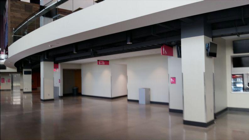 Main Concourse - Wall Clings Place your message on the main concourse level with a set of two wall clings, close to concessions. Each graphic is 178 W x 107 H.
