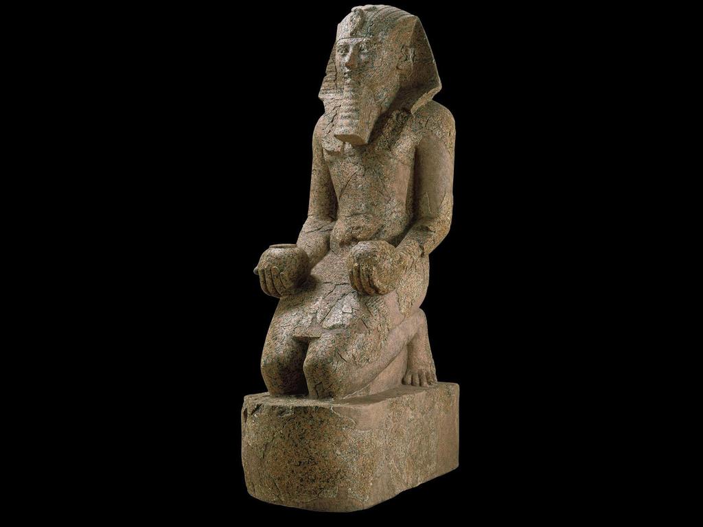 Hatshepsut Kneeling, red granite,