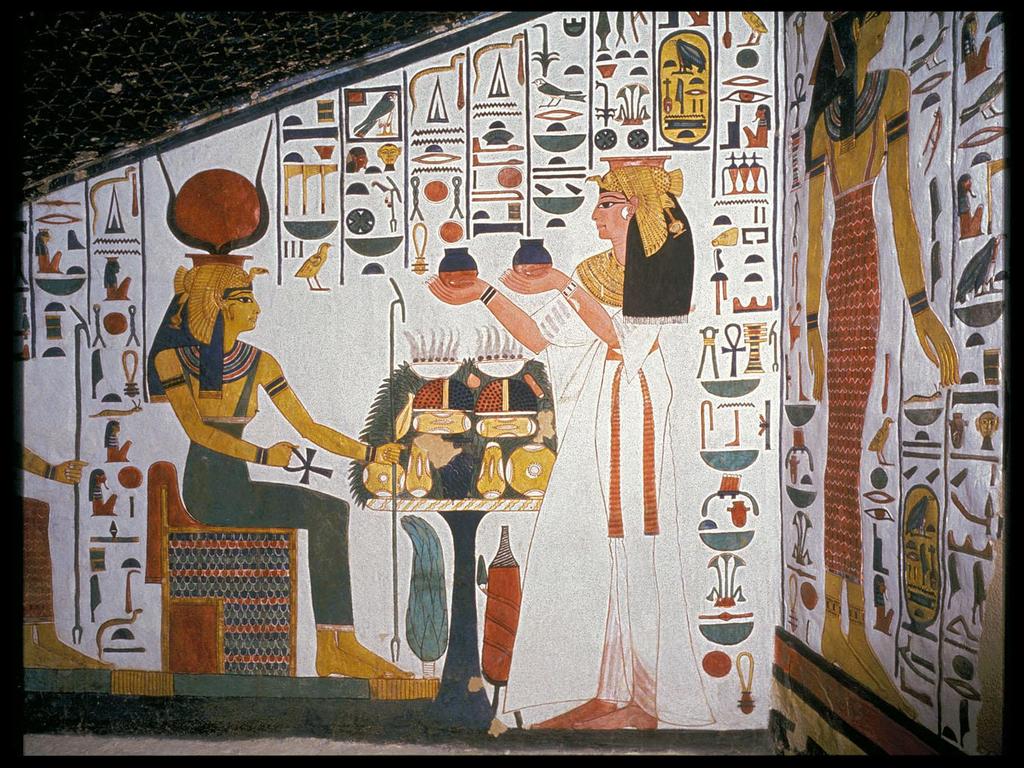 Queen Nefertari making an offering to Isis, tomb of