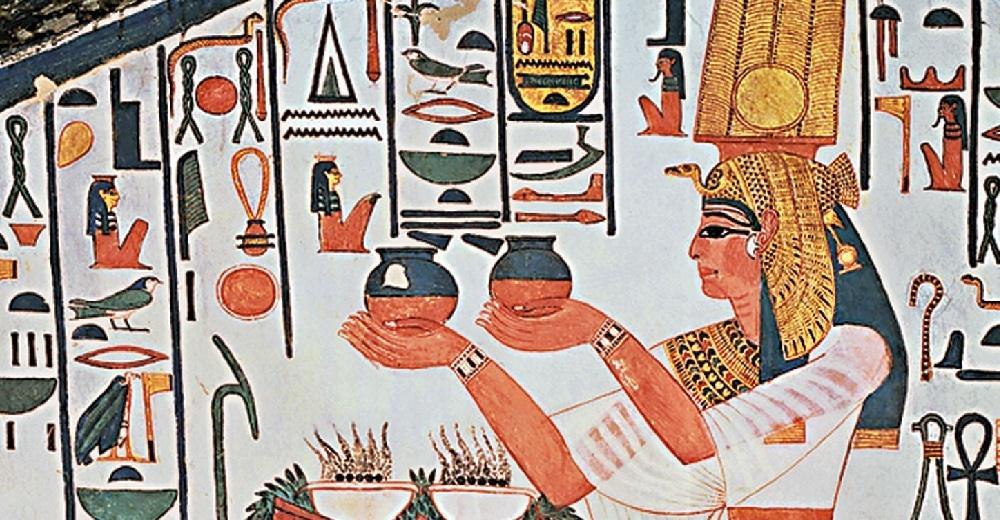 Queen Nefertari making an offering to Isis, tomb of