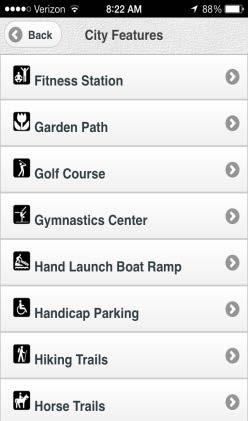 every park and trail that includes that amenity