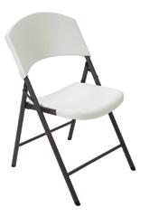 for superior comfort. 10 Year Warranty. 243-1024 COMMERCIAL FOLDING CHAIR (WHITE) $28.
