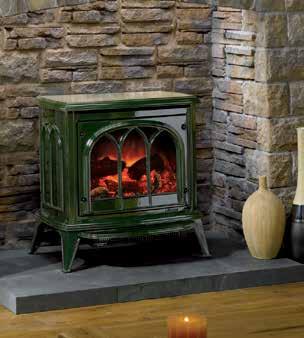 both be thermostatically controlled. Quite simply, it means that you can enjoy all the ambience of a genuine cast iron wood burner with the convenience of a remote control*.