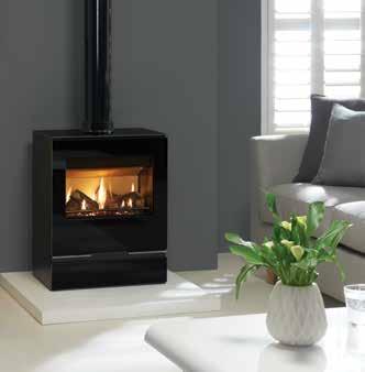 Gas Riva Vision Midi Gas Riva VIsion Midi with log-effect fuel bed Gas Riva Vision Medium with log effect fuel bed Gas Riva Vision Small, balanced flue with log effect fuel bed