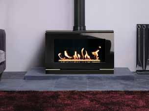 Alternatively, the stove can be upgraded with glass bead fuel effects in clear, red or black glass for a designer statement.