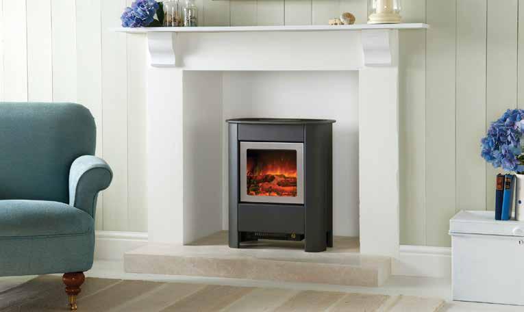 Gas and Electric Steel Manhattan C B A E D Product Code Model Steel Finish Flue Type Logs/ Coals Fuel Type Heat Input Recommended clearances between stove and other surfaces: top 9" (225mm), sides 6"