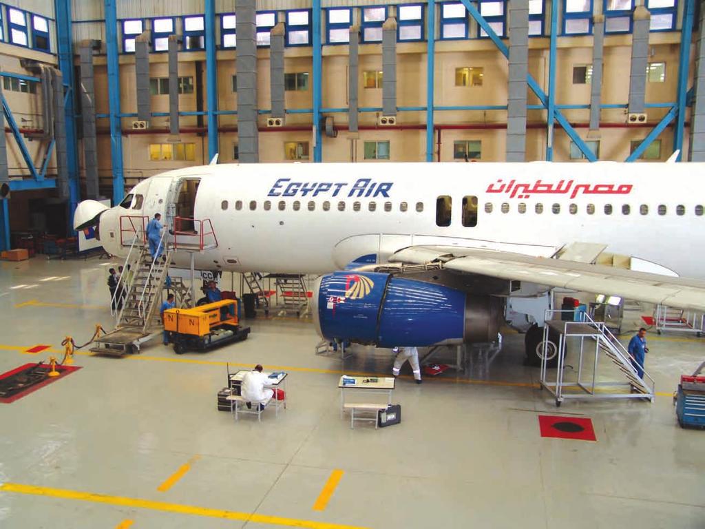 MAIN SERVICES EgyptAir M&E provides the following MRO services: Light and Heavy Maintenance Provision of all light and heavy maintenance on the types of aircraft that comprise EgyptAir s fleet.