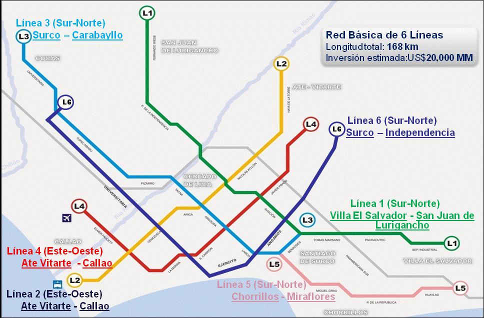 LINES 3 AND 4 OF THE BASIC NETWORK OF THE METRO OF LIMA AND CALLAO TO BE CALLED Lima and Callao Concession to design, finance, build, provision of electromechanical equipment, purchase of rolling