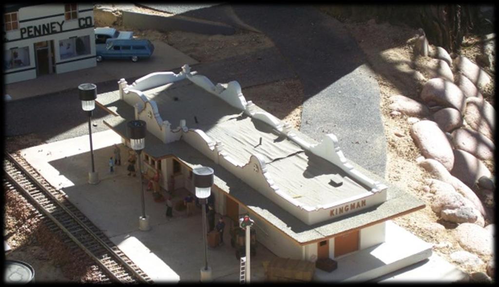 The scratch built Kingman station, across from a J.C. Penny s store.