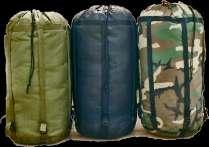 6-Strap Compression Stuff Sack (minimum order of 12 ) Compression bags are made from water-repellent, nylon material. It is used for sleeping bag and bivy cover. Bag compresses to one cubic foot.