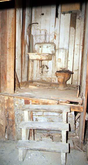 Elevated toilet to keep above hydraulic grade line during high tides, Seattle, WA (Underground Seattle Museum) After years of a bad sewage system and several fires, Seattle finally decided to build a