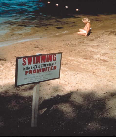 Numerous beach closures at community swimming beaches due to bacteria from urban runoff discharges Beach Closings in the US in 1994 Sanitary Sewer Overflows (SSOs)