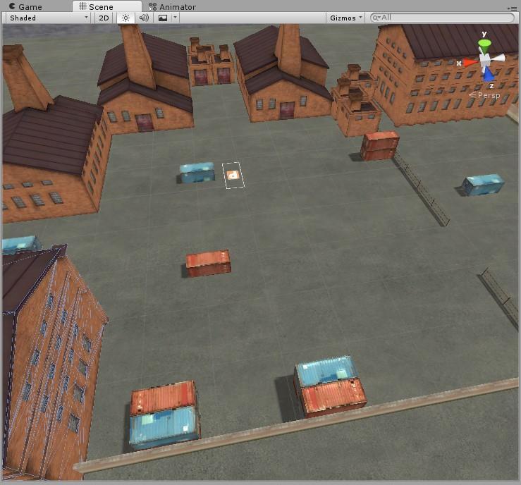 Preglednik scene služi nam kako bi mogli rasporediti objekte po sceni u kojoj se odvija radnja igre.