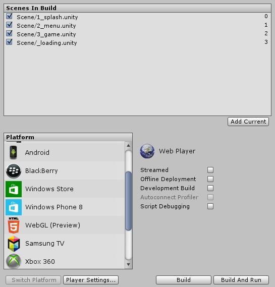 2.2. Izlazni formati Unity 3D ima nekoliko različitih izlaznih formata pomoću kojih se igra može pokretati na raznim ureďajima.