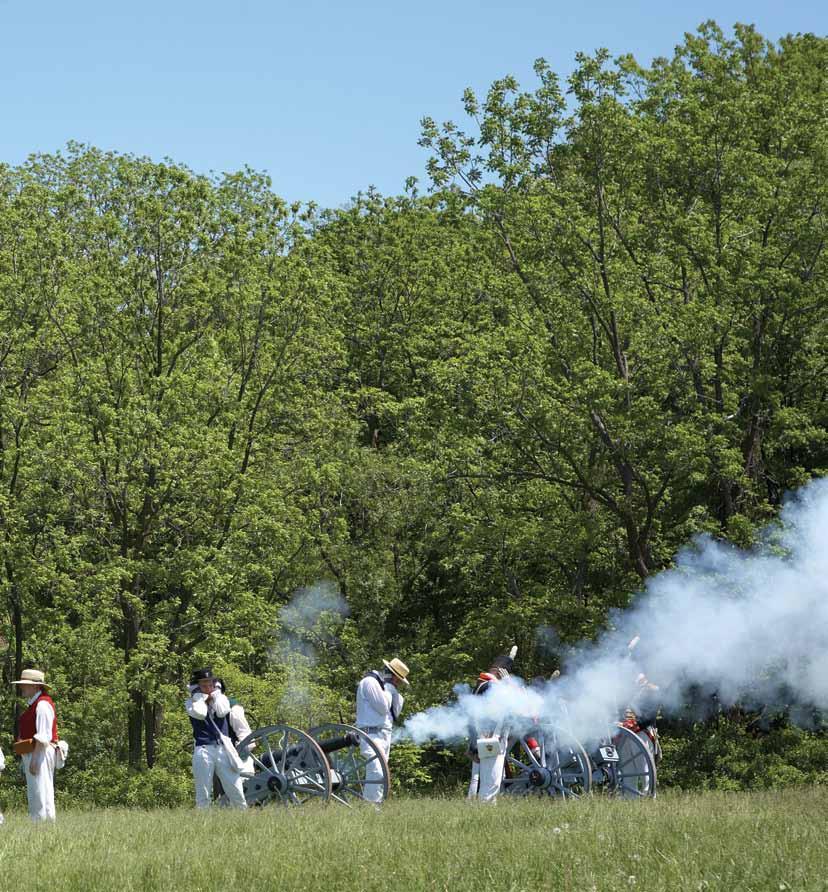 The Americans, who had declared war on Britain in June 1812, advanced a force of about 3,500 men from Detroit towards Burlington Heights on the Niagara Escarpment and a smaller force of about 800