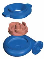 Wear parts in the VT-pump Type C Inlet Impeller Pump casing/ casing lining Details of design features Layout flexibility The pump, pump sump and motor are integrated in one selfcontained unit.
