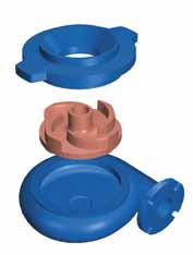 Wear parts in the VT-pump Type C Inlet Impeller Pump casing/ casing lining Details of design features Layout flexibility The pump, pump sump and motor are integrated in one selfcontained unit.
