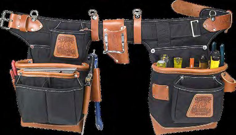 Pockets and Tool Holders: 24 Belt Sizes: 32 to 41 pant waist Weight: 5.2 lb.