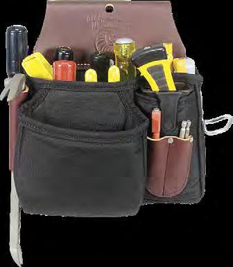 (9 x 8 ) 5500 - Electrician s Tool Pouch All leather pouch incorporates 15 pockets and tool