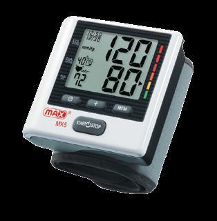MX5 Irregular heartbeat detector WHO risk category indicator 3 Users, 120 Total Memory Average of Last 3 Measurements MX8 Wrist Type