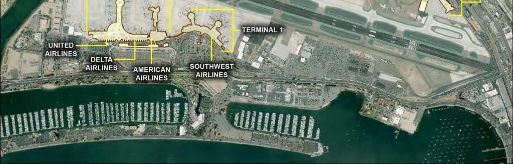 Francisco International Airport, San Diego International Airport is the third busiest airport in California by passenger enplanements and the 27th busiest in the U.S., based on data for 2016 from the Federal Aviation Administration.