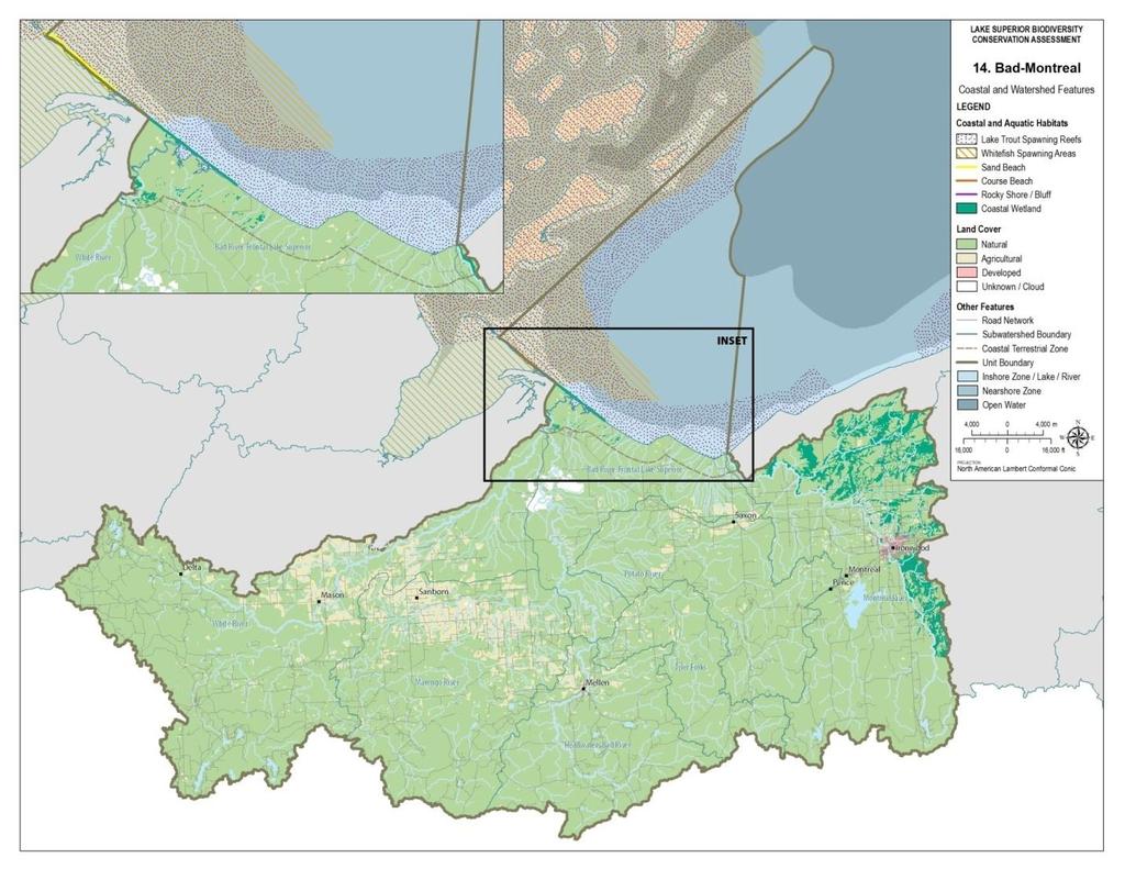 the fish community of Lake Superior and provides habitat for coastal wild rice (USDA No date d, BRWA 2013).