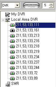 2. Lista DVR-ova u sistemu Lista DVR-ova se deli u tri podgrupe: My DVR, Local Area DVR i SWR 3.