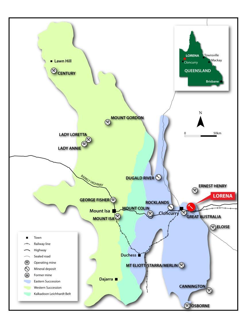 Lorena Gold Project The Lorena Gold project, 15km east of Cloncurry and 135km east of Mt Isa, Qld Located on 6 Mining Leases covering 2.