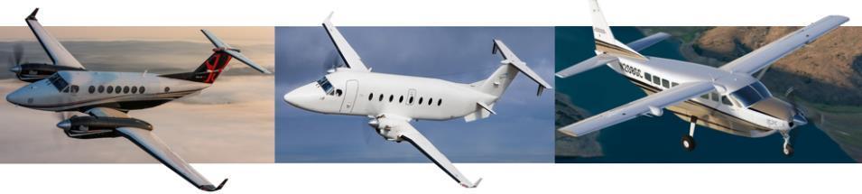 Textron Aviation s Commercial Fleet Several Textron Aviation piston and turboprop models are used in scheduled