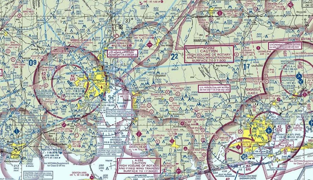 VFR ARRIVALS OVERVIEW CAUTION: STAY ALERT FOR CONVERGING TRAFFIC Bay Minette Municipal Airport (1R8) N30 52'14"/W87 49'05" LIGHTS ON FOR MAXIMUM VISIBILITY 5500 MSL 167 @13NM Brewton Municipal