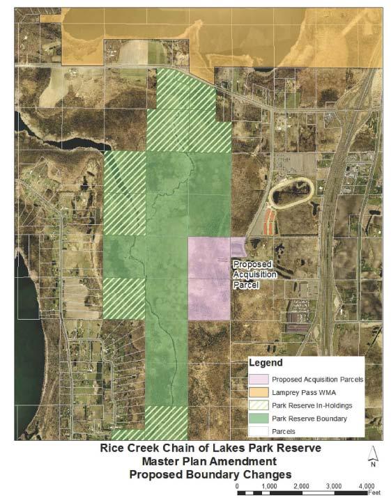 The appraised value of the 87 acres is $348,000. If this master plan is approved Anoka County will continue its negotiation with the landowner and hopes to acquire the land in 2013.