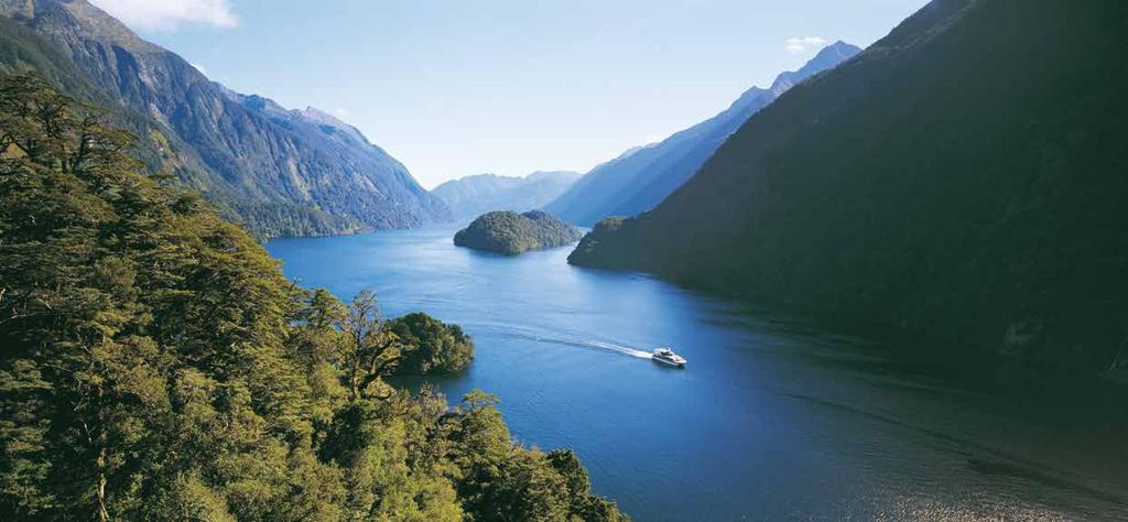 at times, rare penguins can be viewed. As the second largest fiord in the Fiordland National Park, getting to Doubtful Sound is an adventure in itself.