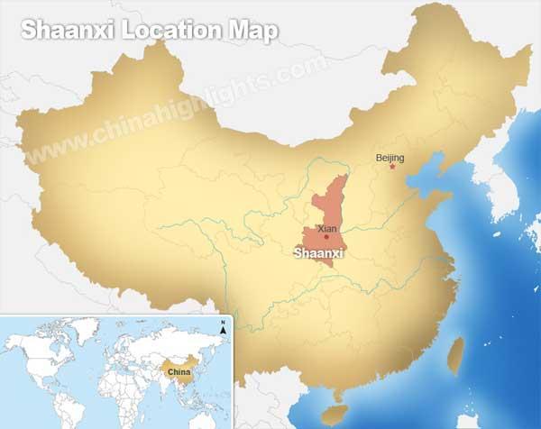 Shaanxi Province Located in the very heart of China s territory, Shaanxi Province has an area of 205,600 square kilometers, about the size of England and Wales combined.