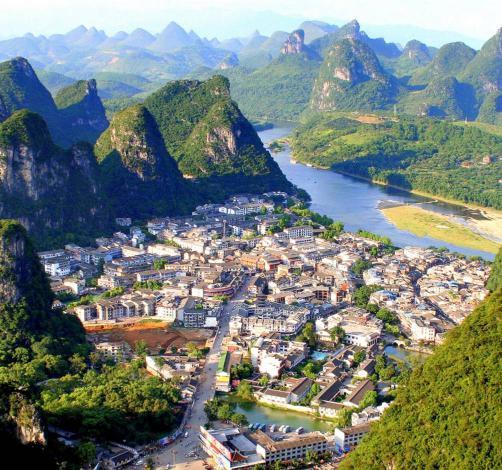 in the big cities. Yangshuo: A county and resort town known for its dramatic karst mountain landscape and outdoor recreation.