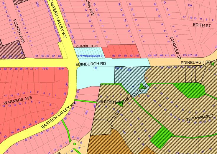 23 5 CENTRES IN WILLOUGHBY FOR EXAMINATION 5.6 CASTLECRAG ZONING: CONTROLS: B1 Neighbourhood Centre Northern side :Height 3 storey (11m), FSR 1.
