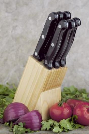 steak knives w/wooden / ABS handle. Including 6pc. 12 0.