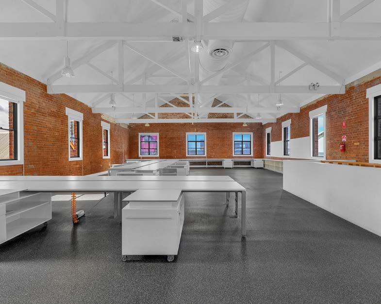 brickwork, timber beams & air-conditioning ducts Excellent natural light Areas from