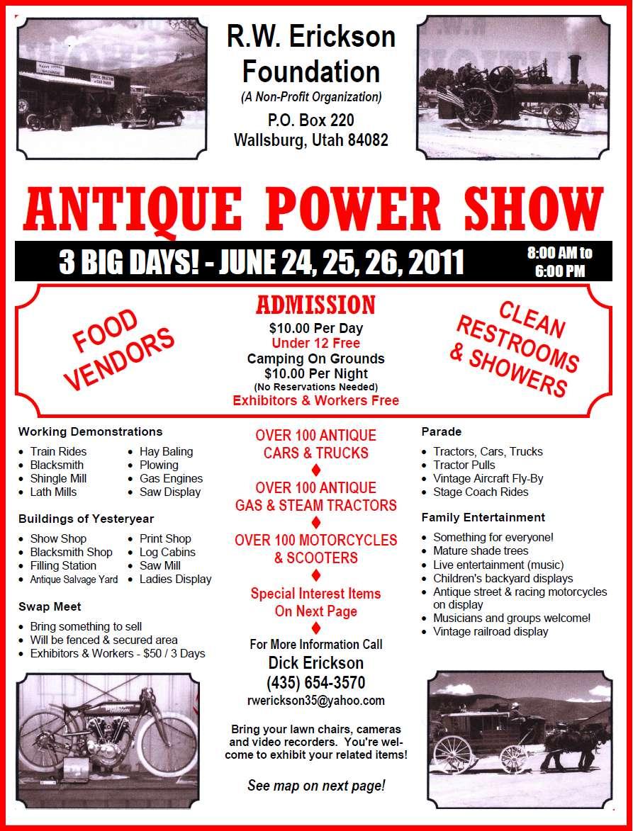 Known Events in the SW Area March 12th & 13th - Early Days Engine & Tractor show Apache Junction Rodeo Park Apache Junction, AZ.