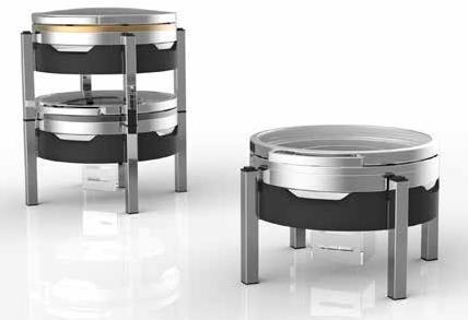 Induction chafing dishes chafing dish round, stainless steel