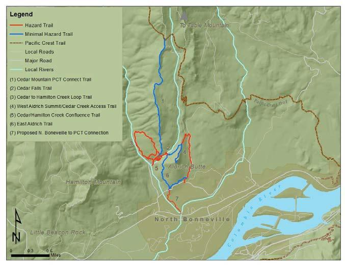 Results Trails Most Vulnerable to Erosion: 1. Cedar Mountain to PCT Connect 2. Cedar Falls 3. Cedar to Hamilton Loop 4.