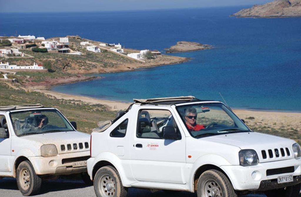 Day 6 - Discover Mykonos by jeeps (Breakfast, Lunch) This morning after breakfast at our hotel we set out to discover Mykonos by jeeps driven by you.