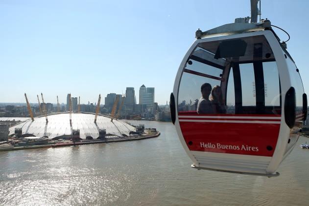 its s cable carts Up at the 02 You will be scaling the sides of this iconic structure