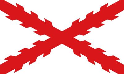 The flag flown during this time was the Burgundy Cross, a red cross on a white field.