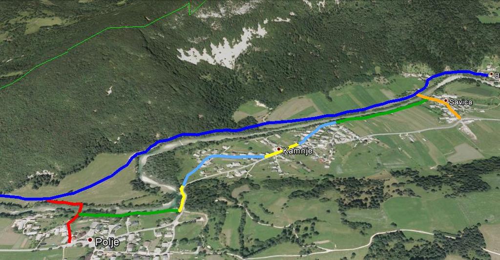 Slika 52: Predlog izboljšave dostopa za Spodnjo Bohinjsko dolino Vir: Lasten (2013) Del predlagane kolesarske povezave poteka po regionalni cesti.