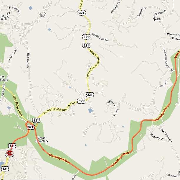 Blue Ridge Parkway. Runners must wear a reflective vest while running on the Parkway.