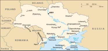 Move from the West to the East UKRAINE Size of the country An economic environment more