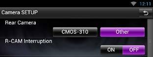 CMOS-310: Ako je spojena serija CMOS-3xx s kompletom ID 1. Other (zadano): Kad je spojena druga kamera. R-CAM Interruption Postavite način promjene prikaza.