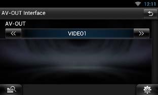 Postavke sučelja AV izlaza Možete odabrati AV izvor čiji će signal biti poslan putem AV OUTPUT izlaza. Zadano je VIDEO1. 1 Dodirnite [ ] na bilo kojem zaslonu. 2 Dodirnite [SETUP].