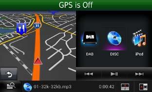 2 Prikazat će se navigacijski zaslon s audio informacijama. Dodirnite [ ] ili [ ] u navigacijskom zaslonu.