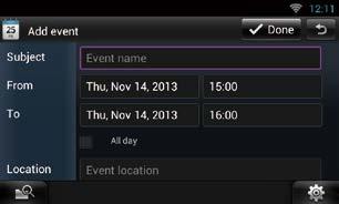 Rad widgeta i aplikacija ÑDodavanje Ñ događaja Dodaje događaj u raspored.
